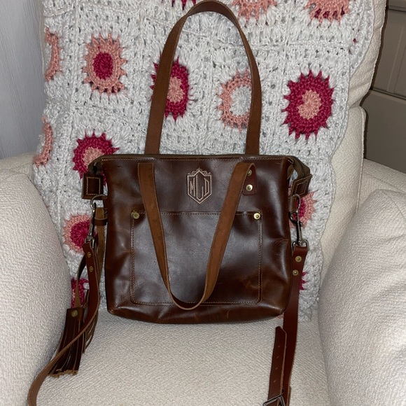 REAL LEATHER HANDMADE BAG - Picture 1 of 7
